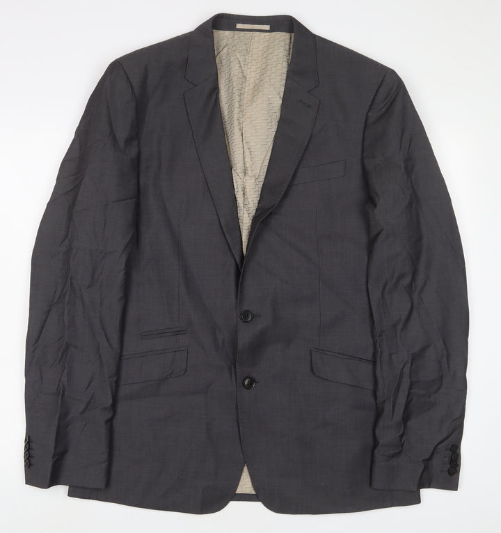 NEXT Mens Grey Wool Jacket Suit Jacket Size 42 Regular