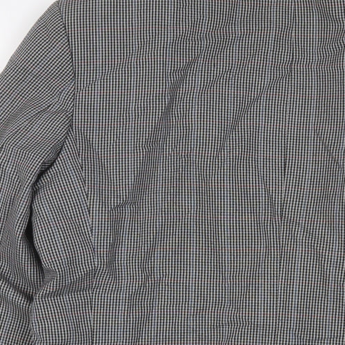St Michael Mens Grey Plaid Polyester Jacket Suit Jacket Size 38 Regular