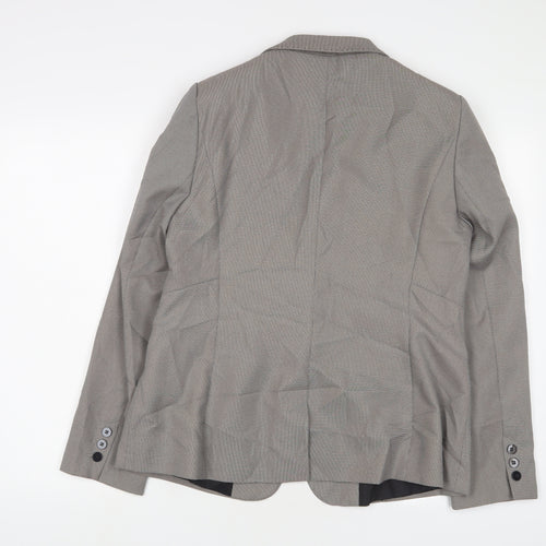 Linea Womens Grey Jacket Blazer Size 16 Button