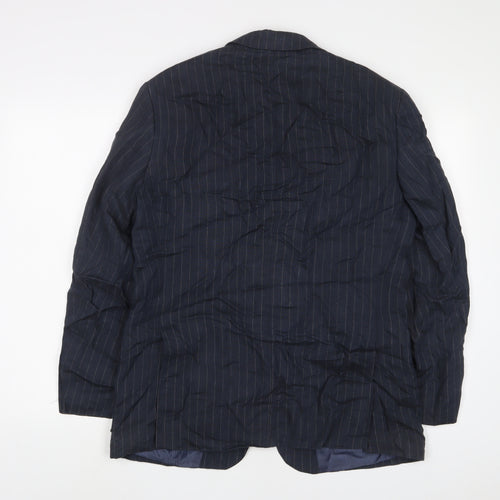 Marks and Spencer Mens Blue Linen Jacket Suit Jacket Size 38 Regular