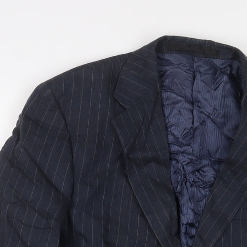 Marks and Spencer Mens Blue Linen Jacket Suit Jacket Size 38 Regular