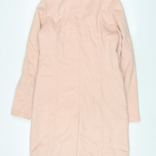 VILA Womens Pink Overcoat Coat Size S Button