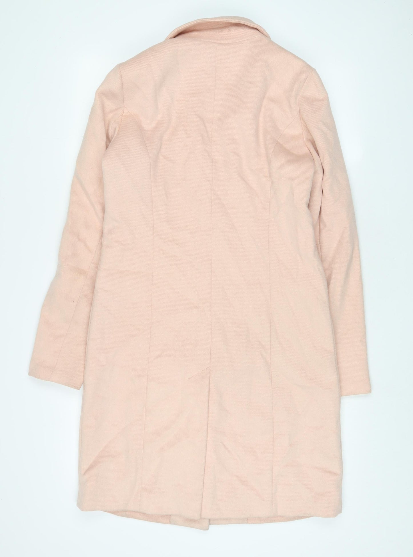 VILA Womens Pink Overcoat Coat Size S Button