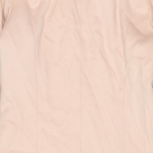 VILA Womens Pink Overcoat Coat Size S Button
