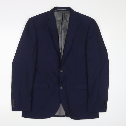 NEXT Mens Blue Wool Jacket Suit Jacket Size 38 Regular