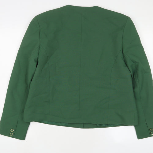 Classic Womens Green Jacket Size 18 Button