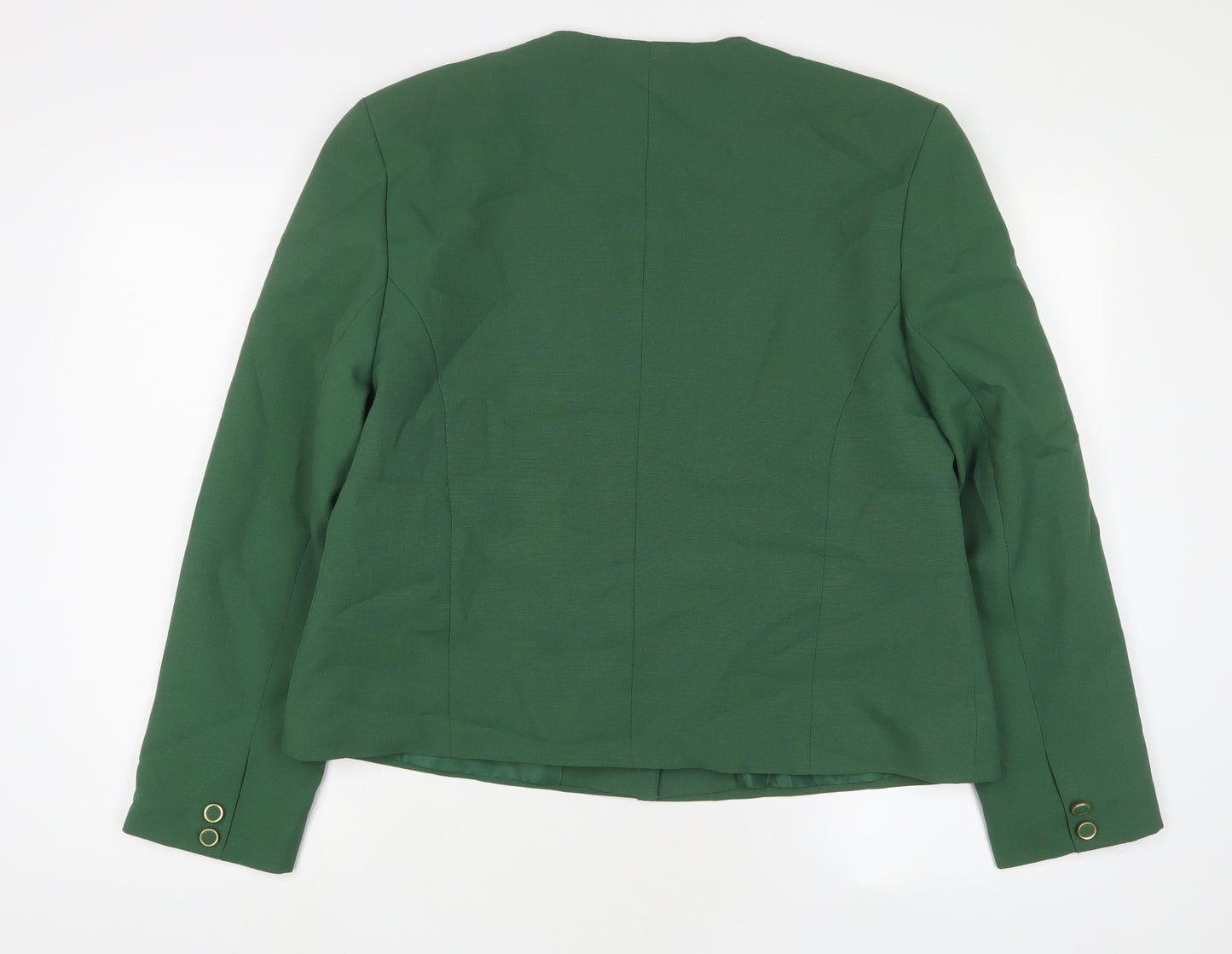 Classic Womens Green Jacket Size 18 Button