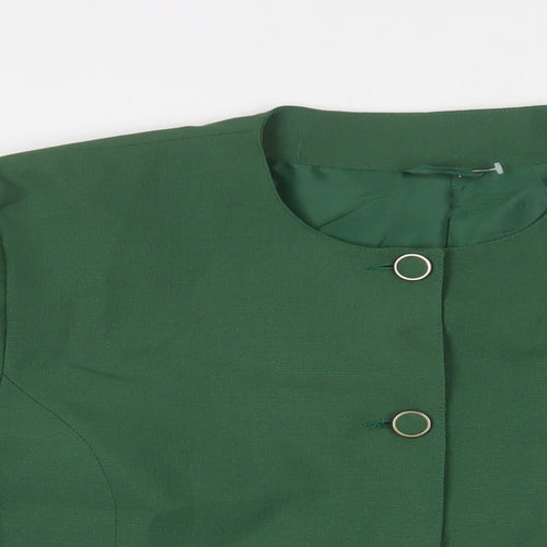 Classic Womens Green Jacket Size 18 Button