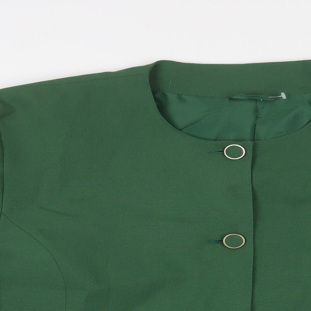 Classic Womens Green Jacket Size 18 Button
