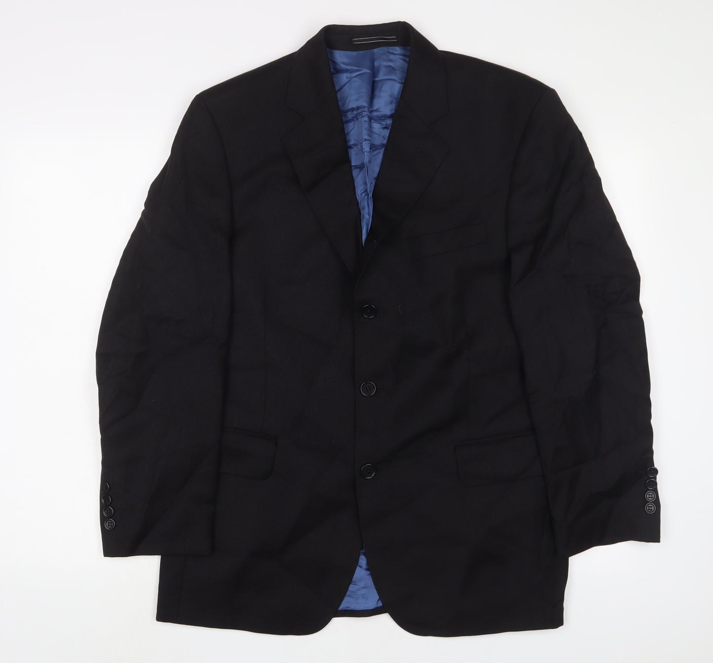 Austin Reed Mens Black Wool Jacket Suit Jacket Size 40 Regular