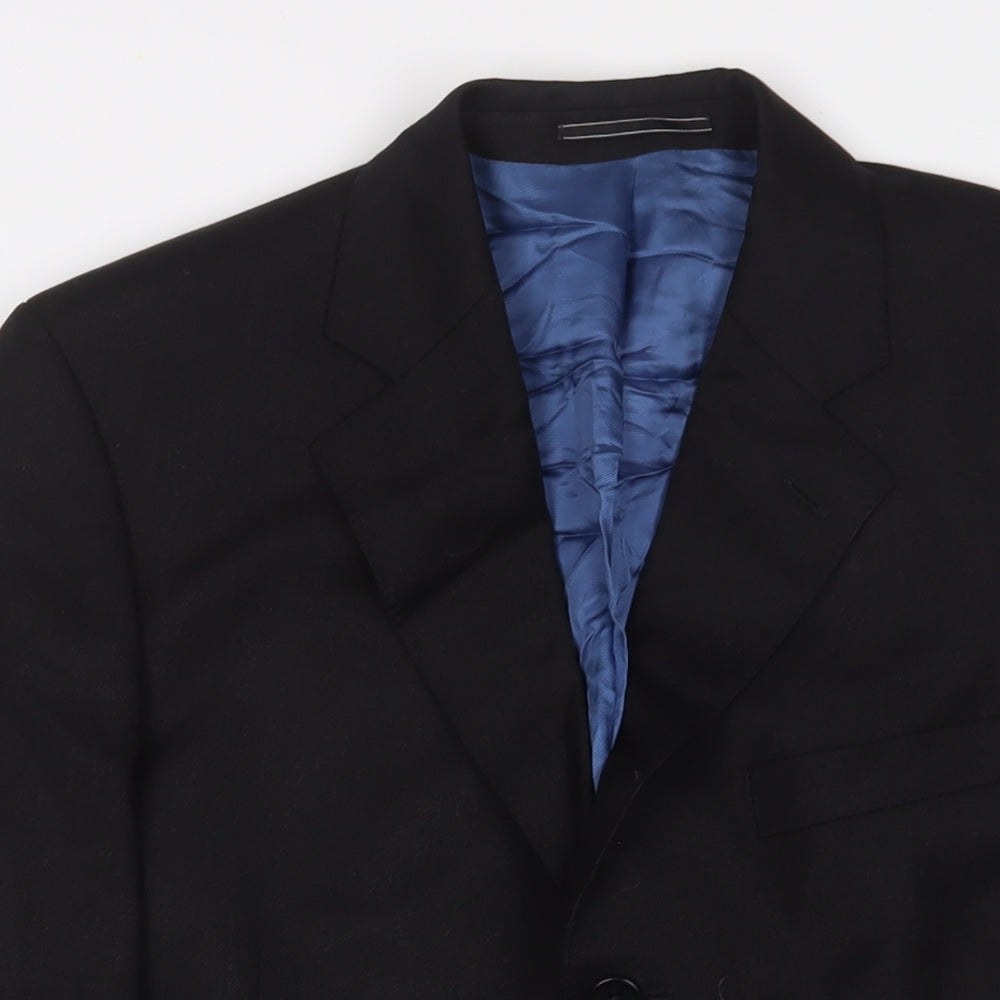 Austin Reed Mens Black Wool Jacket Suit Jacket Size 40 Regular