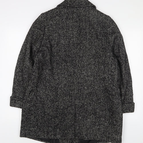 Classic Womens Grey Jacket Coat Size 16 Button