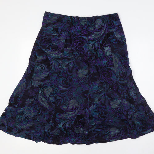 Marks and Spencer Womens Multicoloured Polyester A-Line Skirt Size 12