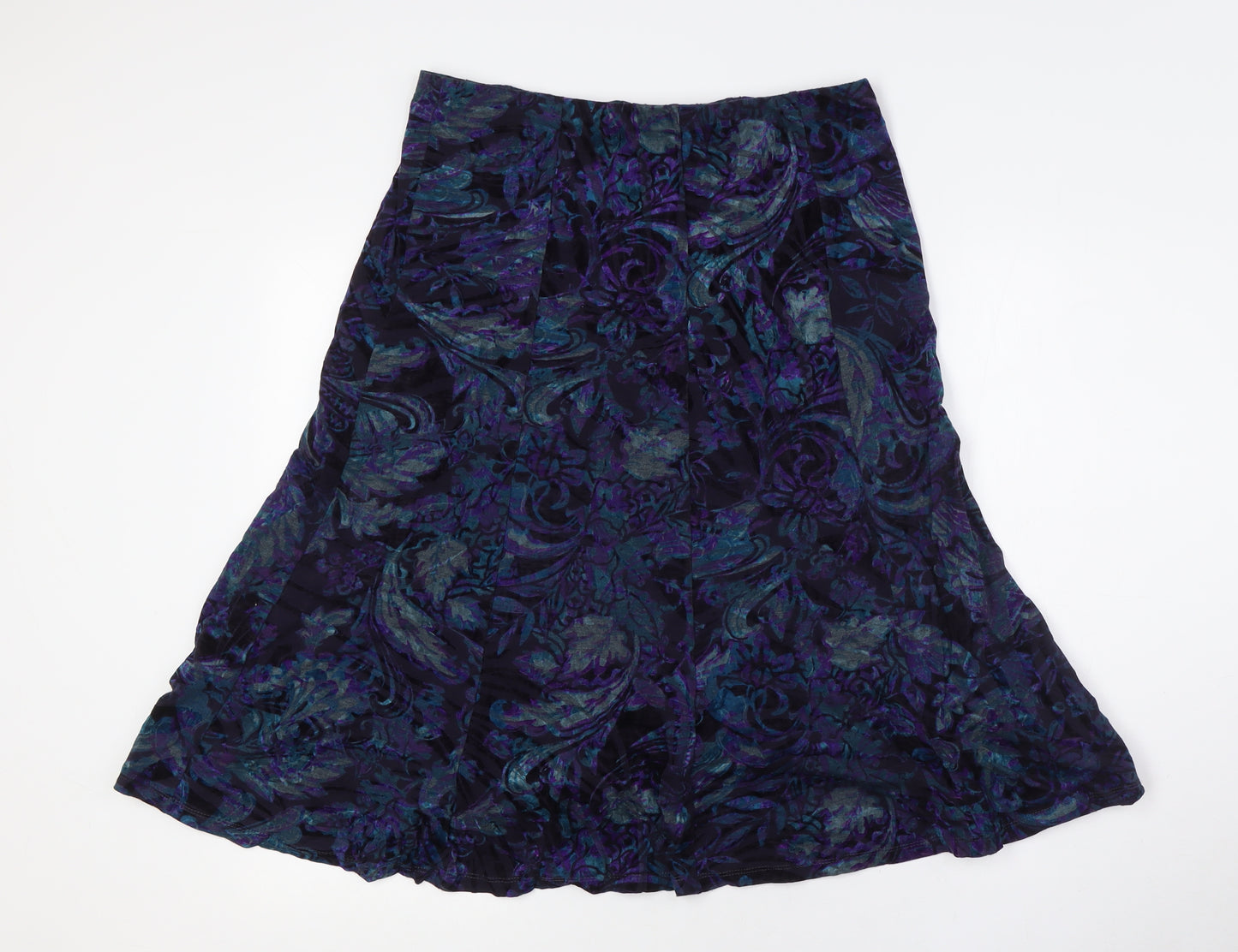 Marks and Spencer Womens Multicoloured Polyester A-Line Skirt Size 12