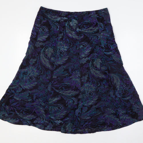 Marks and Spencer Womens Multicoloured Polyester A-Line Skirt Size 12