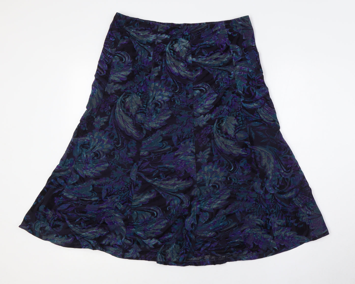 Marks and Spencer Womens Multicoloured Polyester A-Line Skirt Size 12