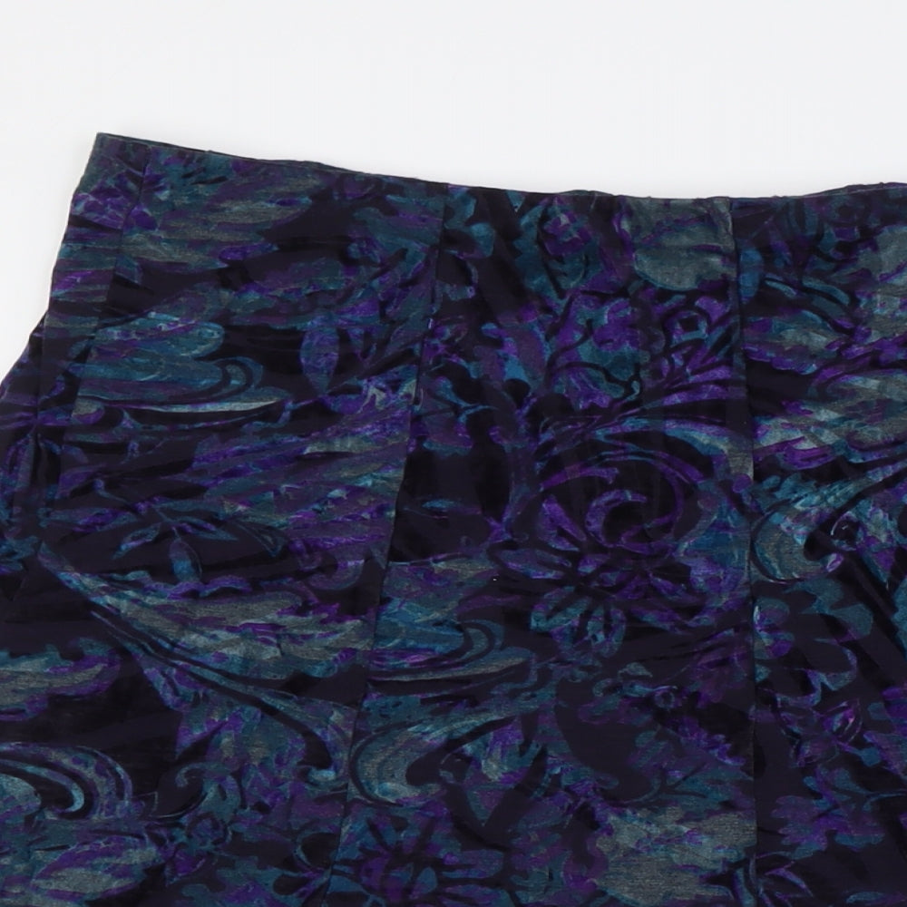 Marks and Spencer Womens Multicoloured Polyester A-Line Skirt Size 12