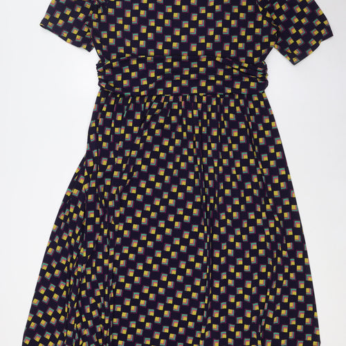 Jolie Moi Womens Multicoloured Polyester A-Line Size 20 V-Neck