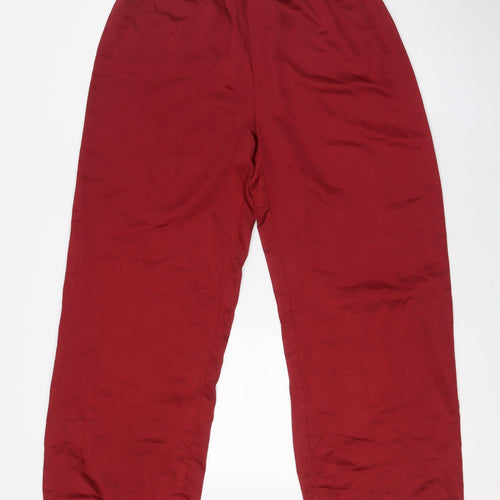 H&M Womens Red Solid Polyester Cami Pyjama Pants Size M - Lace Hems