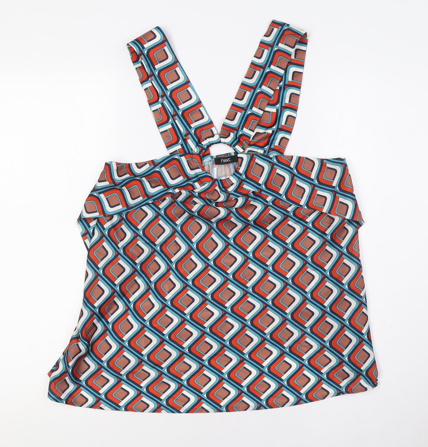 NEXT Womens Multicoloured Polyester Camisole Button-Up Size 12 Halter