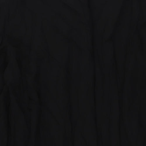Zara Womens Black Viscose A-Line Size 2XL Collared Button