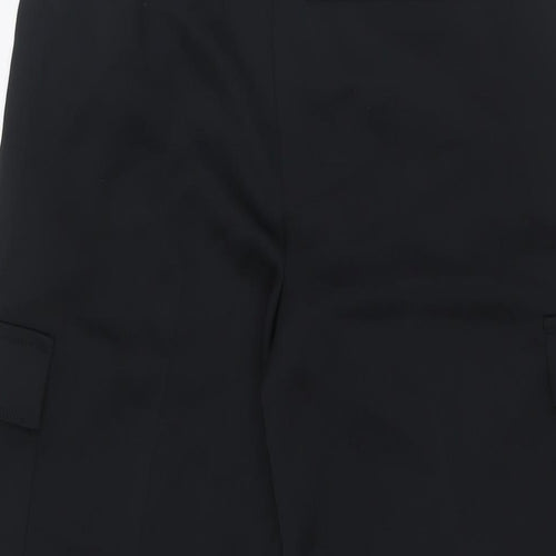 Marks and Spencer Womens Black Polyester Cargo Trousers Size 6 L28 in Regular Zip