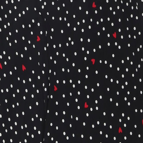 Marks and Spencer Womens Black Polka Dot Polyester Cami Pyjama Pants Size 18 - Hearts
