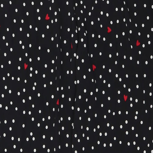 Marks and Spencer Womens Black Polka Dot Polyester Cami Pyjama Pants Size 18 - Hearts