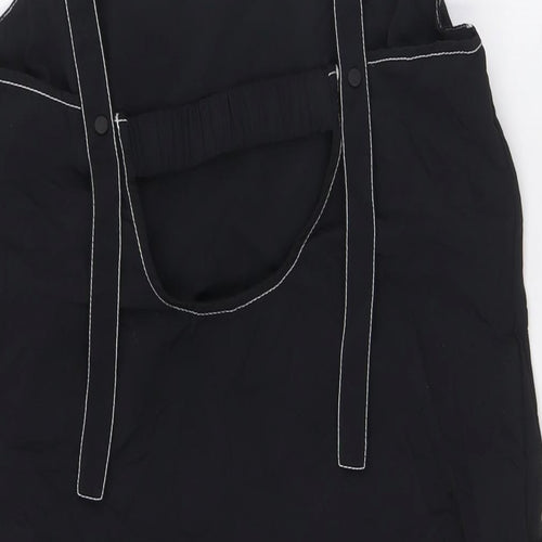 Topshop Womens Black Nylon A-Line Size 10 Square Neck