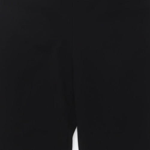 PRETTYLITTLETHING Womens Black Polyester Trousers Size 12 L32 in Regular