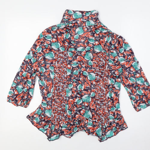 Per Una Womens Multicoloured Polyester Basic Button-Up Size 12 Collared