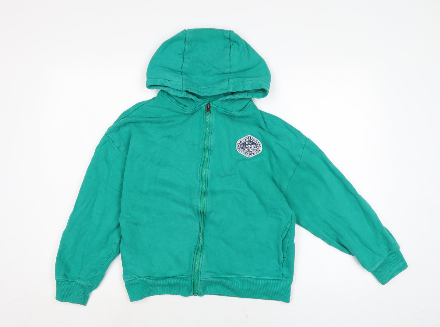NEXT Boys Green Cotton Full Zip Hoodie Size 13 Years