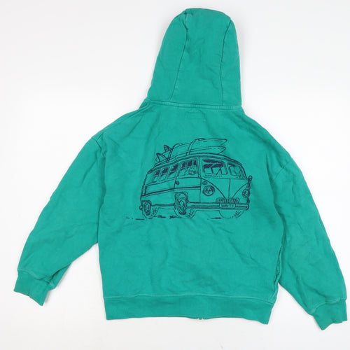 NEXT Boys Green Cotton Full Zip Hoodie Size 13 Years