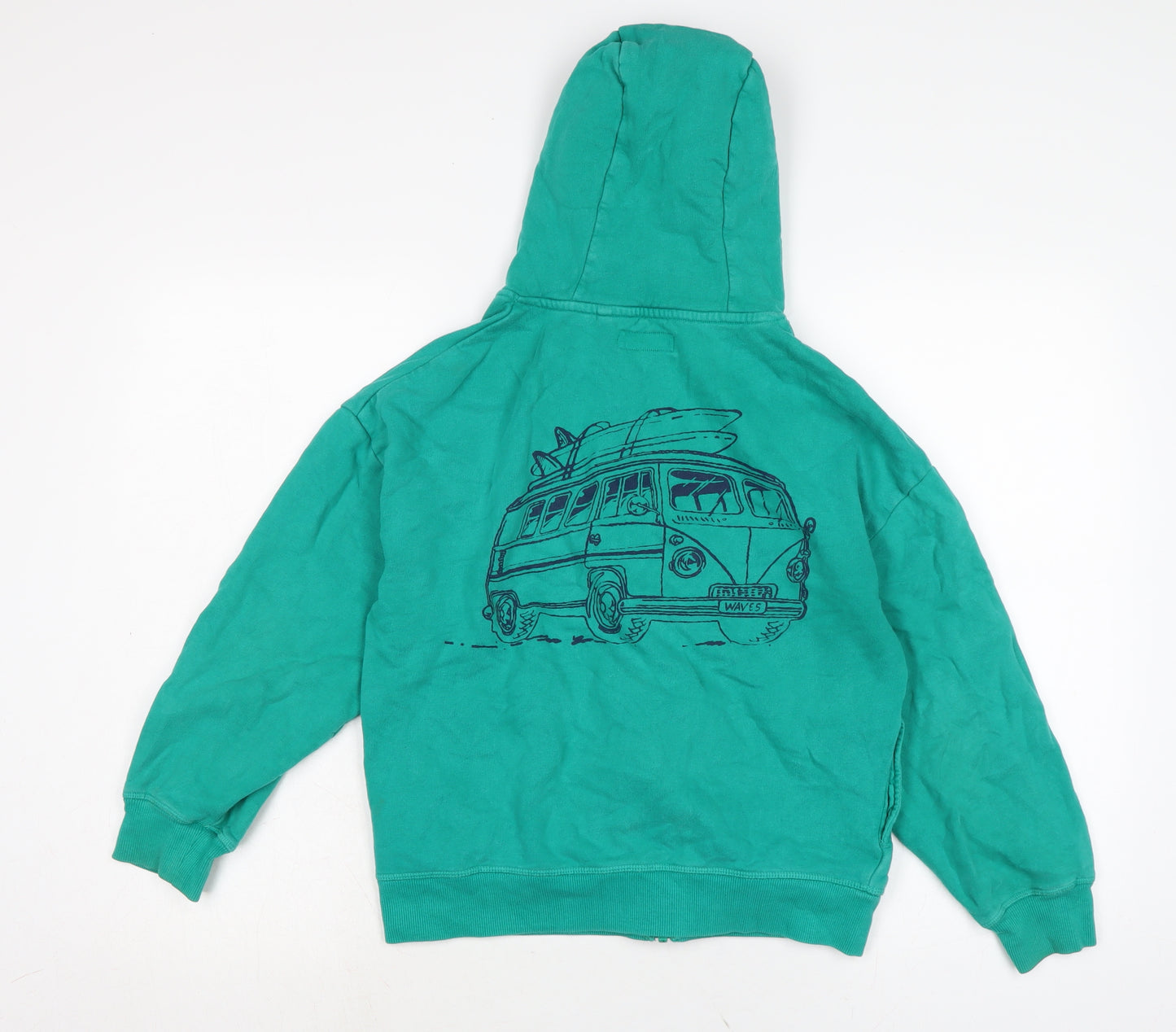 NEXT Boys Green Cotton Full Zip Hoodie Size 13 Years