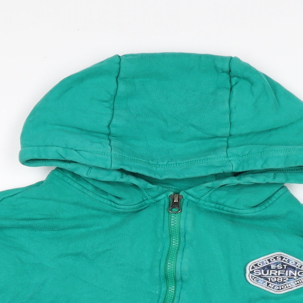 NEXT Boys Green Cotton Full Zip Hoodie Size 13 Years