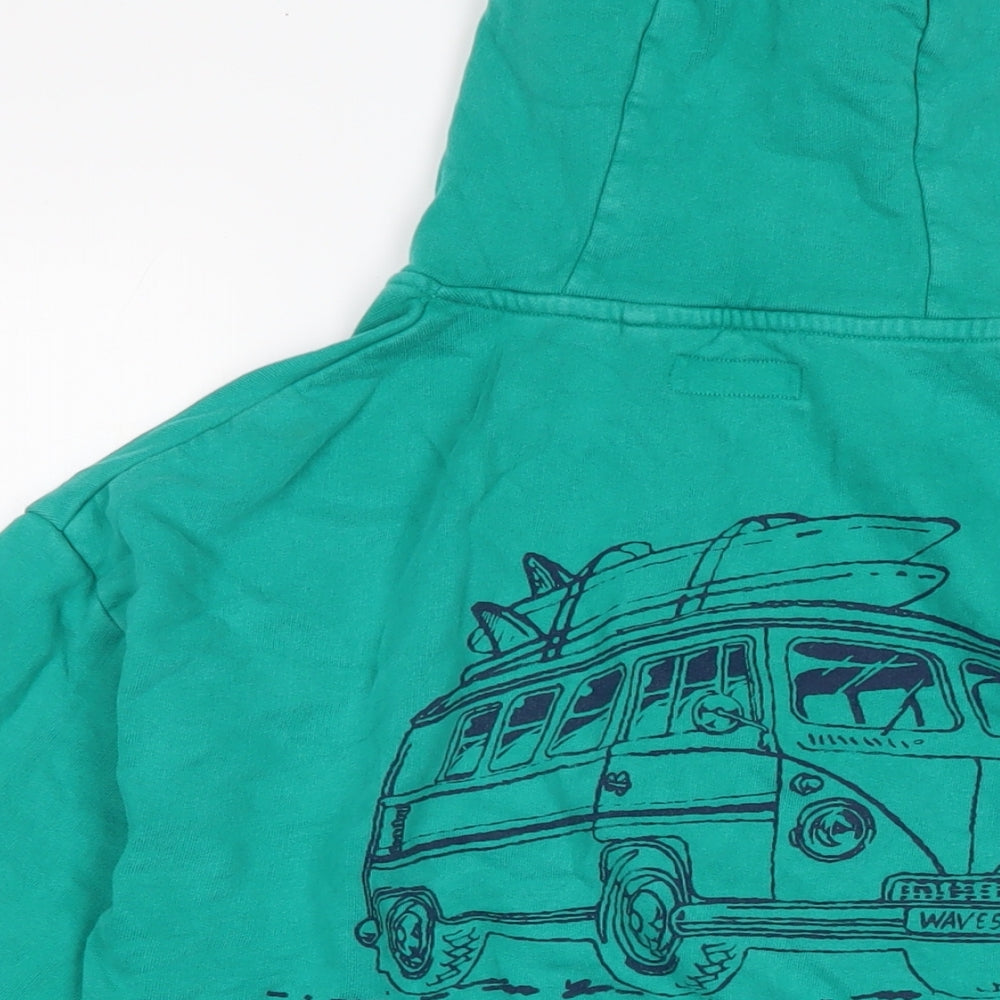 NEXT Boys Green Cotton Full Zip Hoodie Size 13 Years