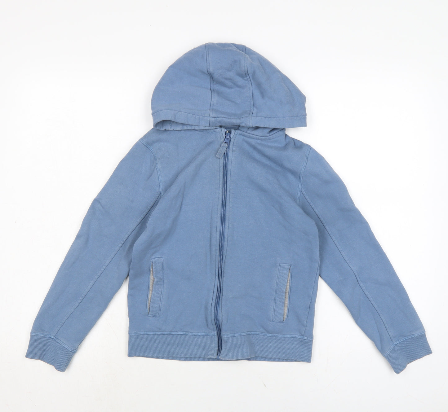 John Lewis Boys Blue Cotton Full Zip Hoodie Size 9 Years