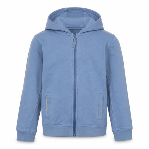 John Lewis Boys Blue Cotton Full Zip Hoodie Size 9 Years