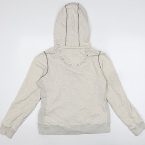 faithful & True Womens Ivory Cotton Full Zip Hoodie Size 12