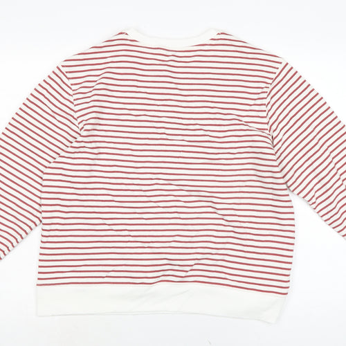 Marks and Spence Womens White Cotton Pullover Sweatshirt Size M