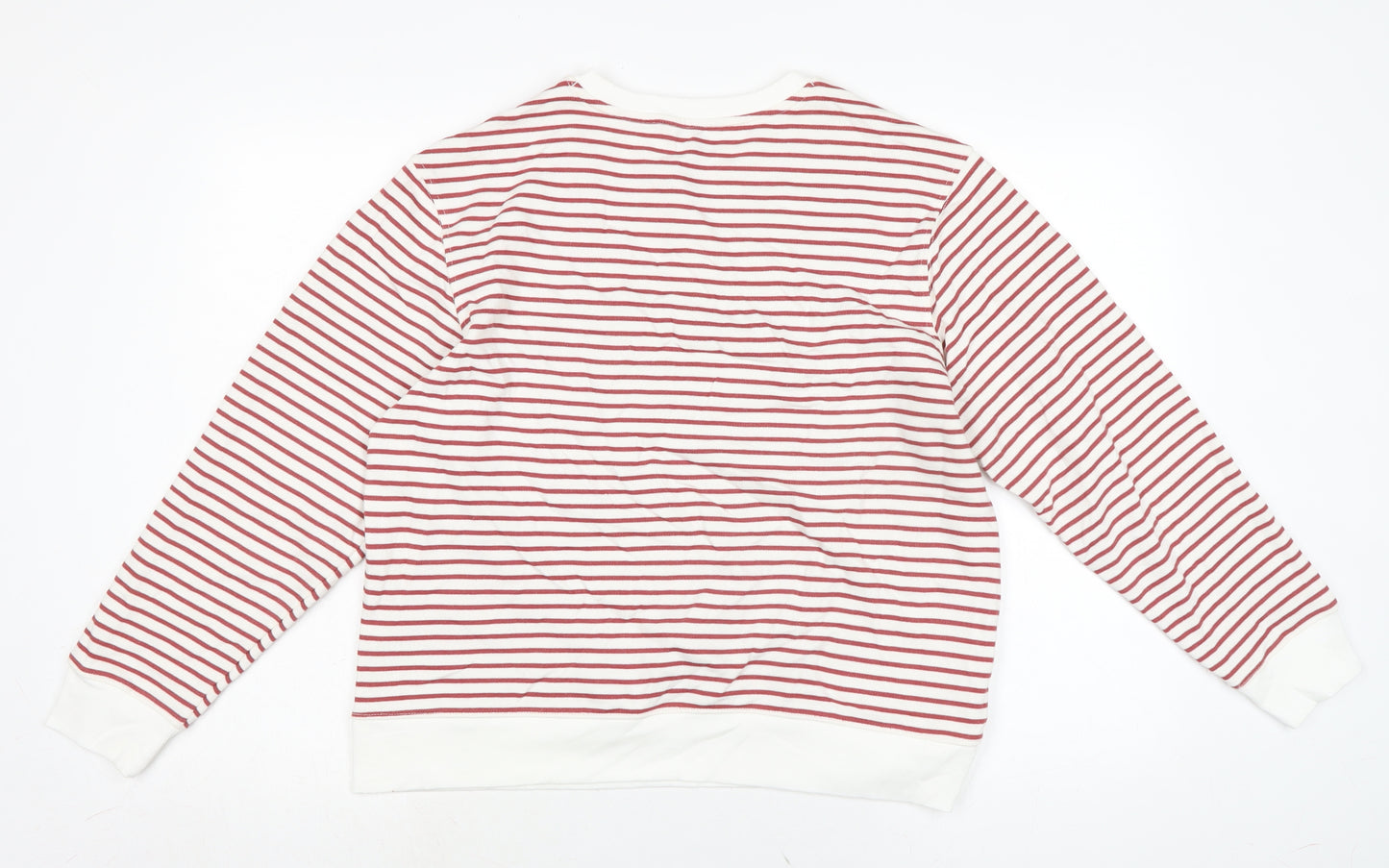 Marks and Spence Womens White Cotton Pullover Sweatshirt Size M