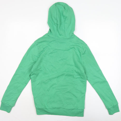 Marks and Spencer Boys Green Cotton Pullover Hoodie Size 12-13 Years