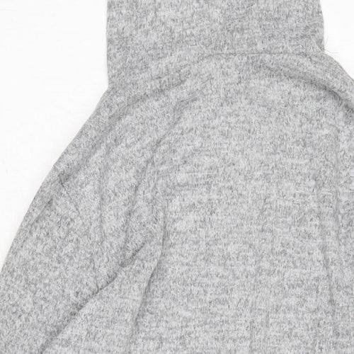 Ever Hottie Womens Grey Herringbone Polyester Jumper Dress Size XL Crew Neck