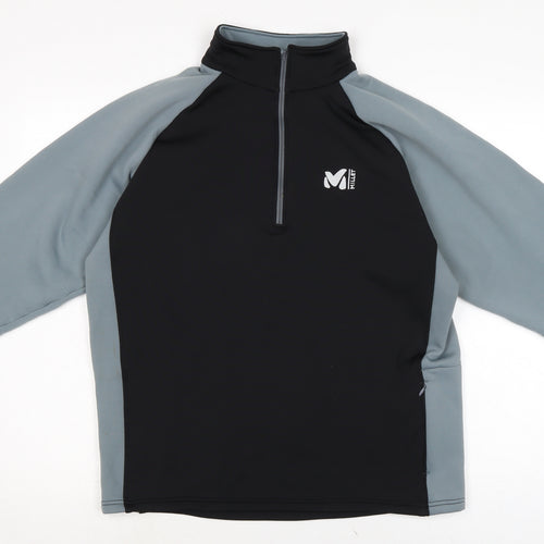 Millet Mens Black Polyester Pullover Casual Size L Mock Neck