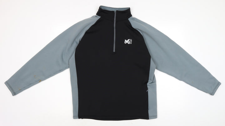 Millet Mens Black Polyester Pullover Casual Size L Mock Neck