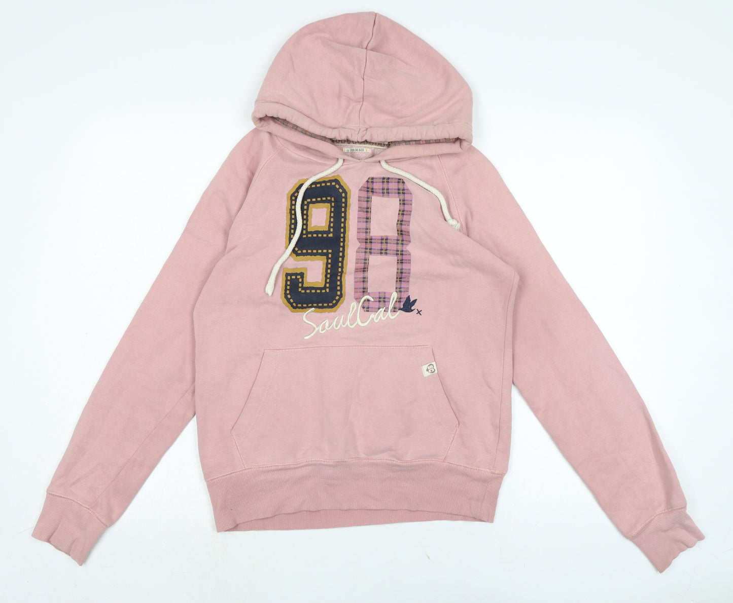 SoulCal&Co Womens Pink Cotton Pullover Hoodie Size L