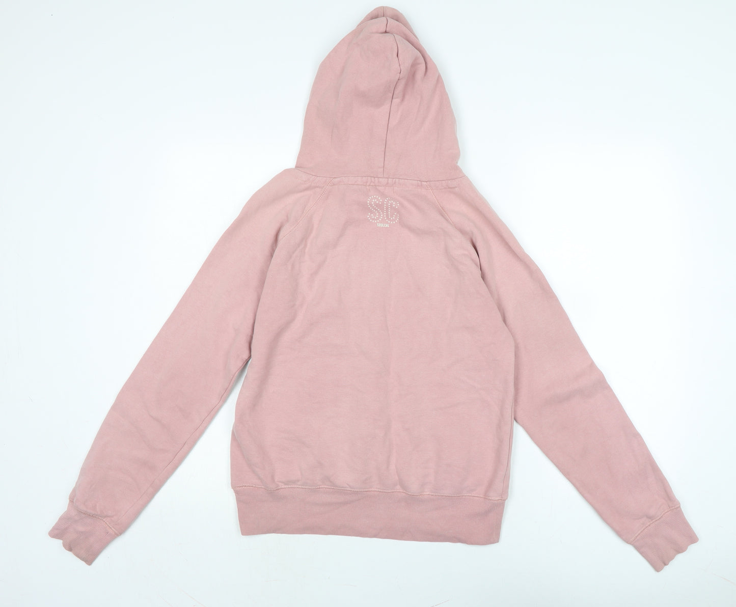 SoulCal&Co Womens Pink Cotton Pullover Hoodie Size L