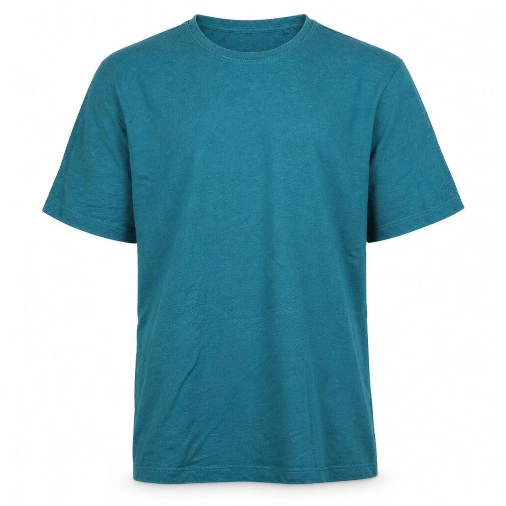 Marks and Spencer Mens Green Cotton T-Shirt Size LT Crew Neck