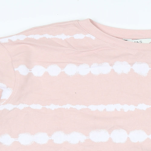 Marks and Spencer Womens Pink Cotton Pullover Sweatshirt Size M