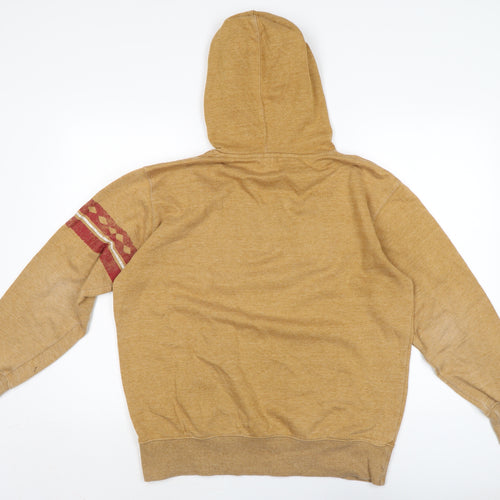 La radoute Womens Brown Houndstooth Cotton Pullover Hoodie Size L